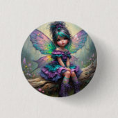 Twilight Blossom Fairy Ronde Button 3,2 Cm (Voorkant)