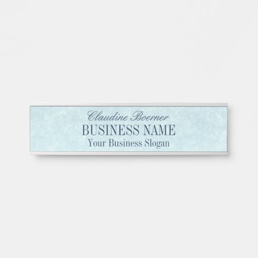 Twilight Blue getextureerde look Hanging Desk Deurbordje (Voorkant)