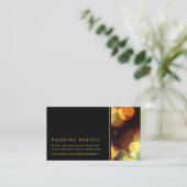 Twilight Bokeh Lights Bruiloft Website Informatiekaartje (Staand voorkant)