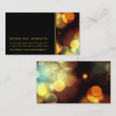 Twilight Bokeh Lights Bruiloft Website Informatiekaartje (Voorkant / Achterkant)