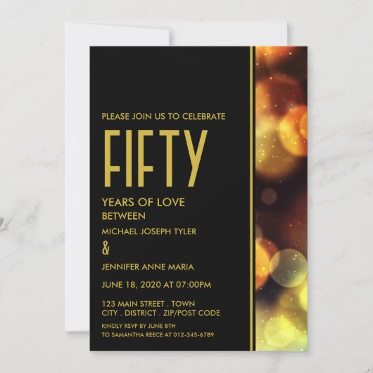 Twilight Bokeh Lights, Jubileum Kaart (Voorkant)