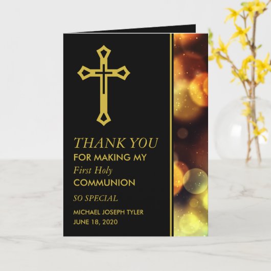 Twilight Bokeh Lights Kaart (Gele Bloem)