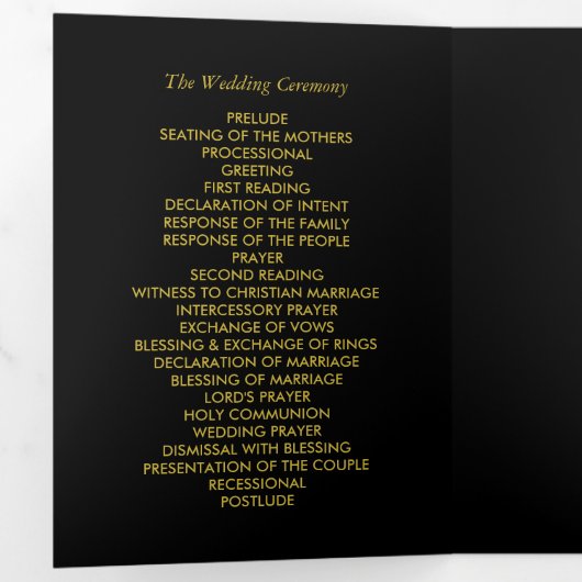 Twilight Bokeh Lights Trouwprogramma Drieluik Programma (Binnenzijde eerst)