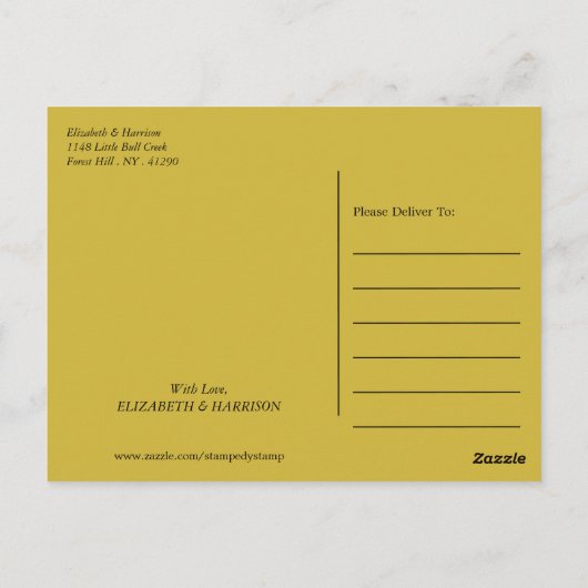 Twilight Bokeh Lights Wedding Bedankt Briefkaart (Achterkant)