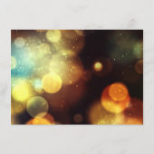 Twilight Bokeh Lights Wedding Detail Informatiekaartje (Achterkant)