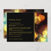 Twilight Bokeh Lights Wedding Detail Informatiekaartje (Voorkant / Achterkant)