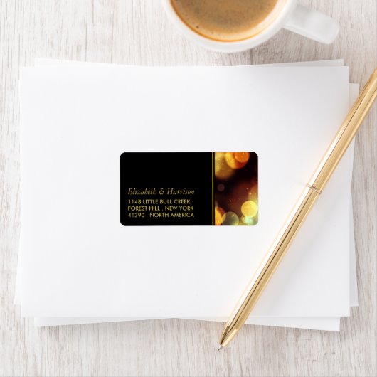 Twilight Bokeh Lights Wedding Etiket (Insitu)