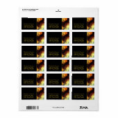 Twilight Bokeh Lights Wedding Etiket (Full Sheet)