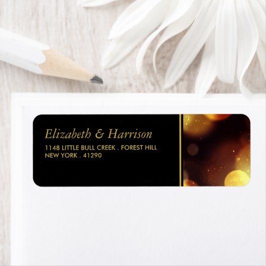 Twilight Bokeh Lights Wedding Etiket (Insitu)