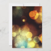 Twilight Bokeh Lights Wedding Kaart (Achterkant)