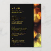 Twilight Bokeh Lights Wedding Menu (Voorkant)