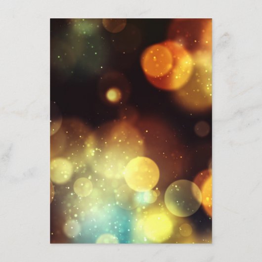 Twilight Bokeh Lights Wedding Menu (Achterkant)