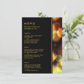 Twilight Bokeh Lights Wedding Menu (Staand voorkant)