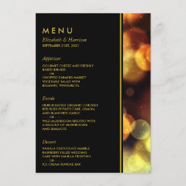 Twilight Bokeh Lights Wedding Menu