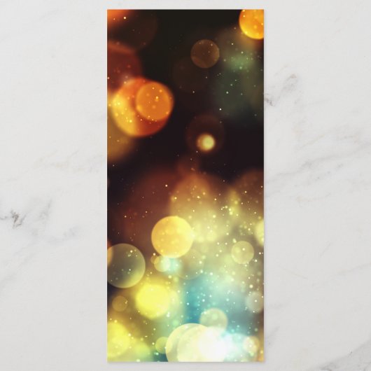 Twilight Bokeh Lights Wedding Menu (Achterkant)