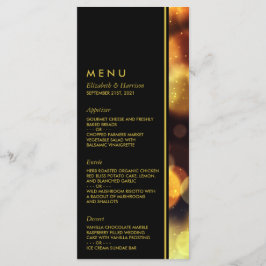 Twilight Bokeh Lights Wedding Menu