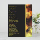 Twilight Bokeh Lights Wedding Programmakaart (Staand voorkant)