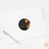 Twilight Bokeh Lights Wedding Ronde Sticker (Envelop)