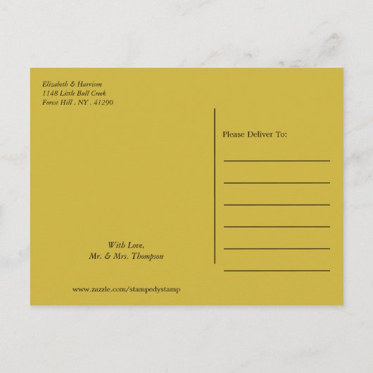 Twilight Bokeh Lights Wedding Save the Date Aankondigingskaart (Achterkant)