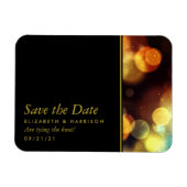Twilight Bokeh Lights Wedding Save the Date Magneet (Horizontaal)