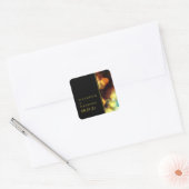 Twilight Bokeh Lights Wedding Vierkante Sticker (Envelop)