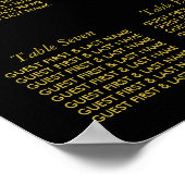 Twilight Bokeh Lights Wedding Wedding Seat Poster (Hoek)