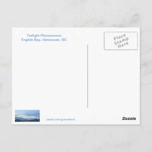 Twilight-Briefkaart Briefkaart (Achterkant)