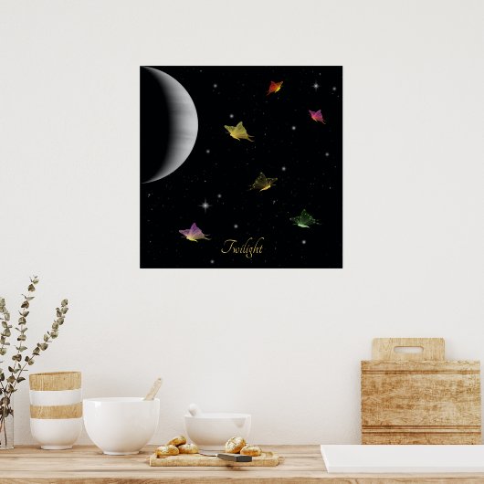 Twilight Butterflies Poster (Keuken)