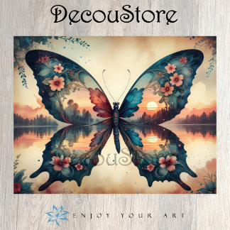 Twilight Butterfly Decoupage Tissuepapier