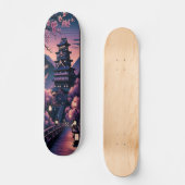 Twilight Castle en Cherry Blossoms Persoonlijk Skateboard (Voorkant)