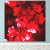 Twilight Cherry Blossom Glow Canvas Afdruk (Insitu (Houten vloer))