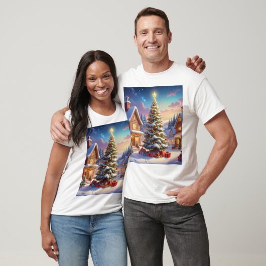 Twilight Christmas Village – Holiday Magic Under t T-shirt (Unisex)