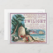 Twilight Clipper Zeilschip Briefkaart (Voorkant / Achterkant)