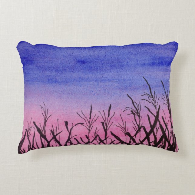 Twilight Corn Field Decoratief Kussen (Voorkant)