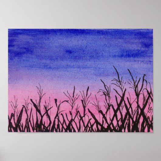 Twilight Corn Field Poster (Voorkant)