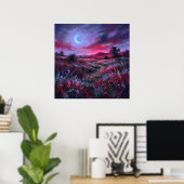 Twilight Crescent - Impressionistisch Landschap Poster (Thuiskantoor)