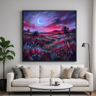 Twilight Crescent - Impressionistisch Landschap Poster