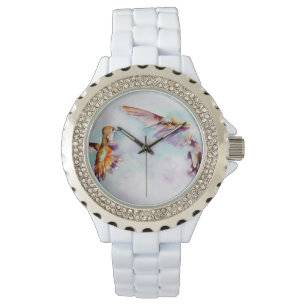 Twilight Dancers Hummingbird Print Horloge