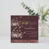 Twilight Dandelion 50ste verjaardagsfeestje Kaart (Staand voorkant)