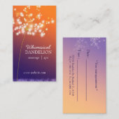 Twilight Dandelion Business Appointards Afsprakenkaartje (Voorkant / Achterkant)