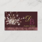 Twilight Dandelion Uniek Monogram Visitekaartje (Voorkant)
