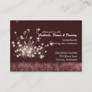 Twilight Dandelion Wedding Reception Informatiekaartje