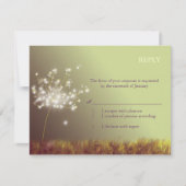 Twilight Dandelion Wedding RSVP (Voorkant)