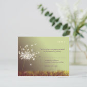 Twilight Dandelion Wedding RSVP (Staand voorkant)