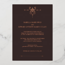 Twilight Dark Bella en Edward Wedding Folie Uitnodiging