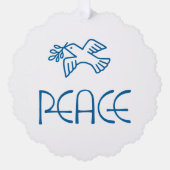Twilight Dove of Peace Ornament Kaart (Voorkant)
