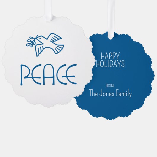 Twilight Dove of Peace Ornament Kaart (Voorkant / Achterkant)