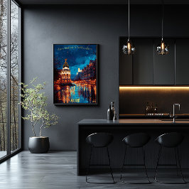 Twilight Dreams of Madrid - Cityscape at Dusk Poster