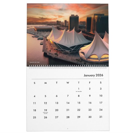 Twilight Dreams: San Diego op Sunset Kalender (Jan 2026)