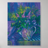 Twilight en Goldenrod Wildbloemen Deegschilderen Poster (Voorkant)